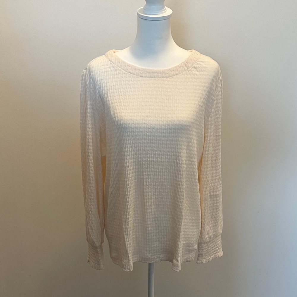 LOFT Women’s Long Sleeve Tee in Cream